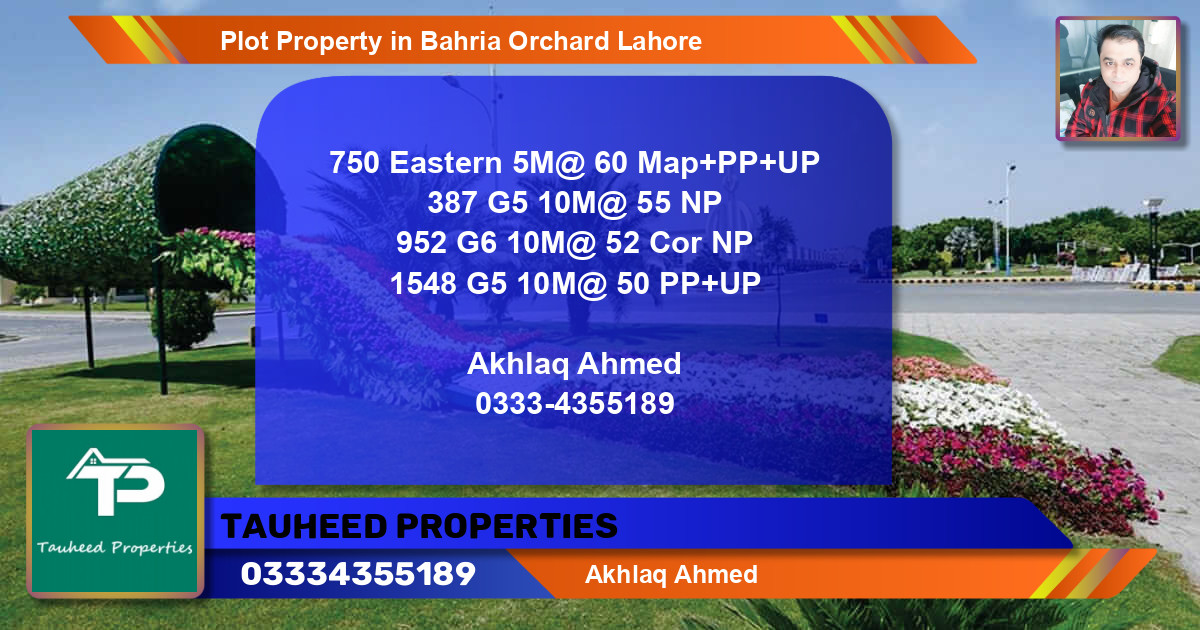Residential Plot for Sale in Bahria Orchard, Lahore - (BP-70556)