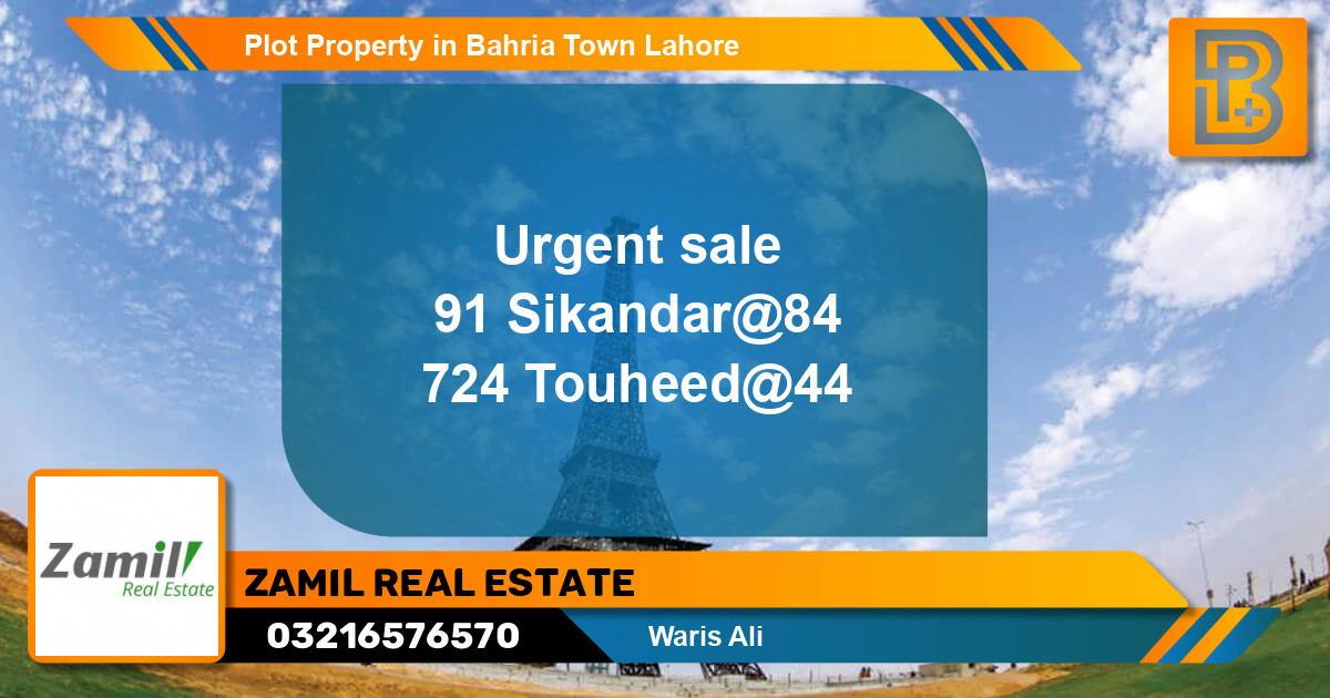 Residential Plot for Sale in Bahria Town, Lahore - (BP-70564)