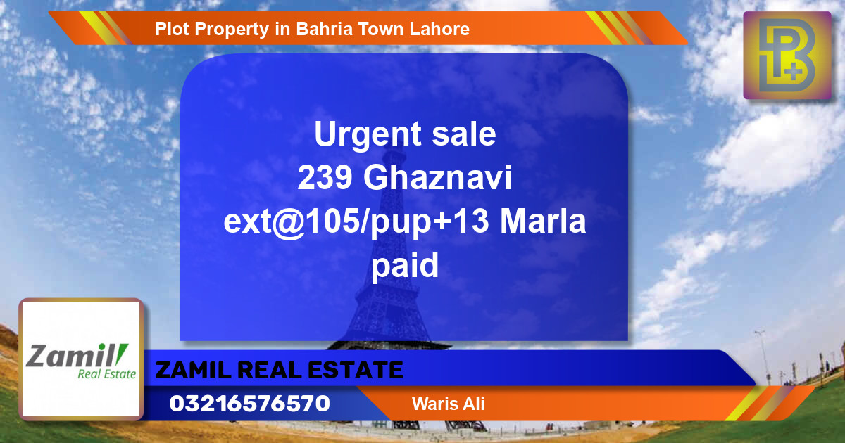 Residential Plot for Sale in Bahria Town, Lahore - (BP-70569)