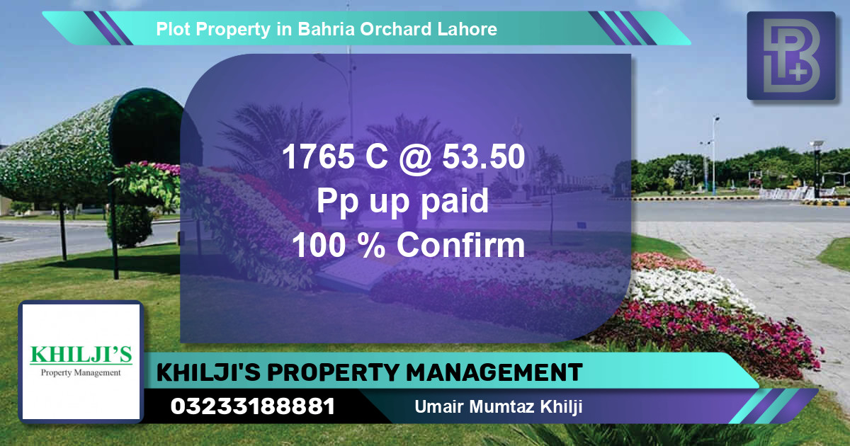 Residential Plot for Sale in Bahria Orchard, Lahore - (BP-70593)