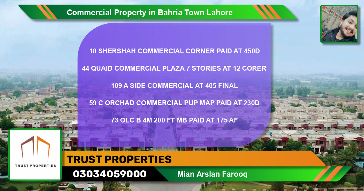 Commercial Property for Sale in Bahria Town, Lahore - (BP-70615)