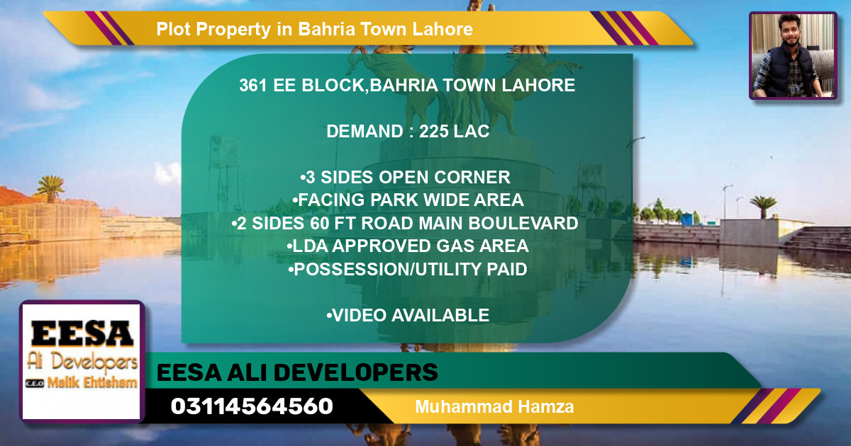 Residential Plot for Sale in Bahria Town, Lahore - (BP-70646)