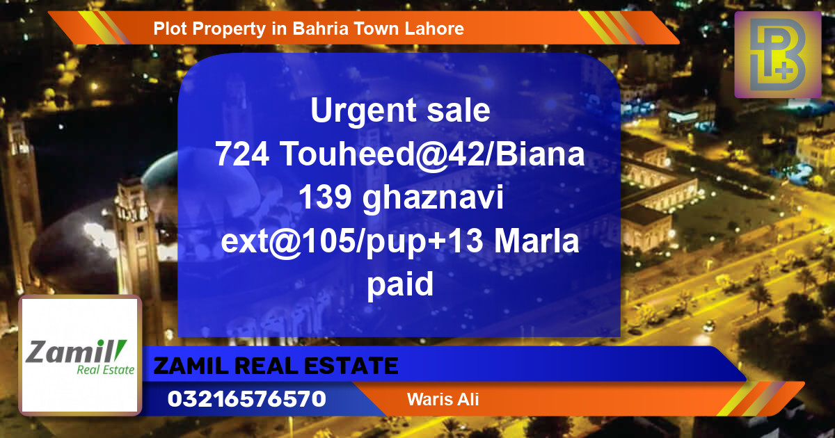 Residential Plot for Sale in Bahria Town, Lahore - (BP-70669)