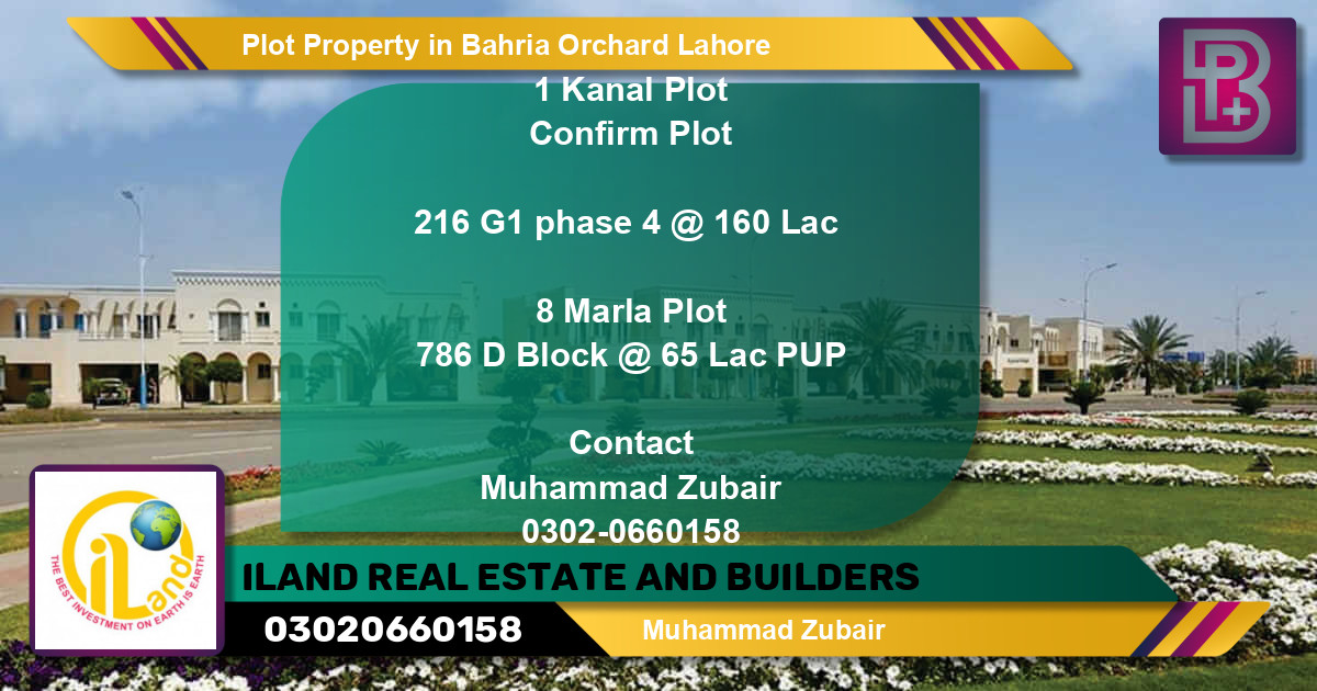 Residential Plot for Sale in Bahria Orchard, Lahore - (BP-70692)