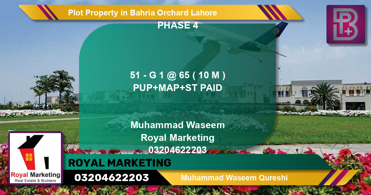 Residential Plot for Sale in Bahria Orchard, Lahore - (BP-70707)