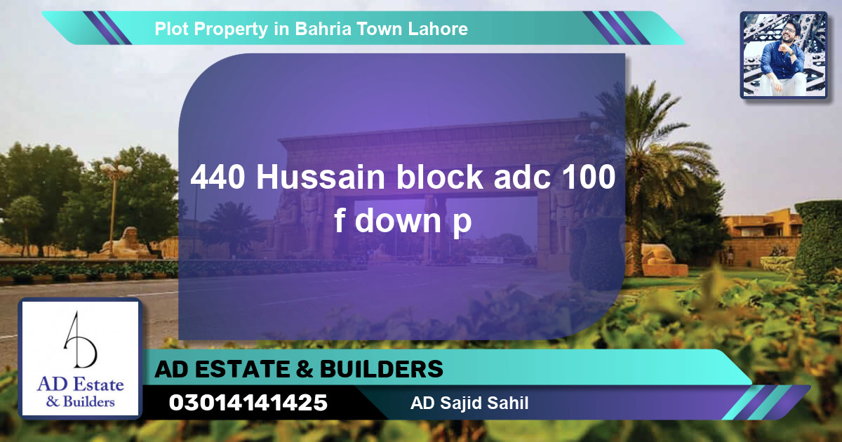 Residential Plot for Sale in Bahria Town, Lahore - (BP-70720)