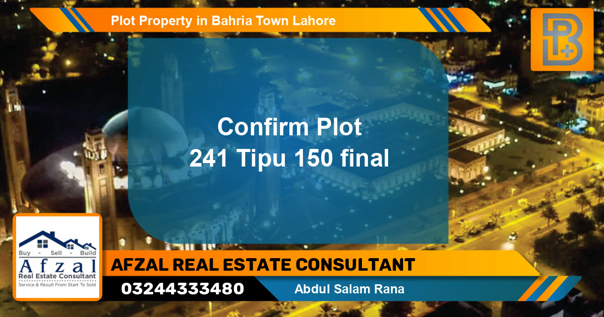 Residential Plot for Sale in Bahria Town, Lahore - (BP-70749)