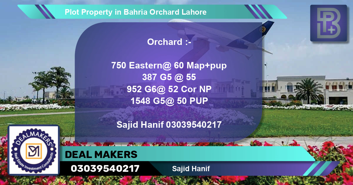 Residential Plot for Sale in Bahria Orchard, Lahore - (BP-70757)