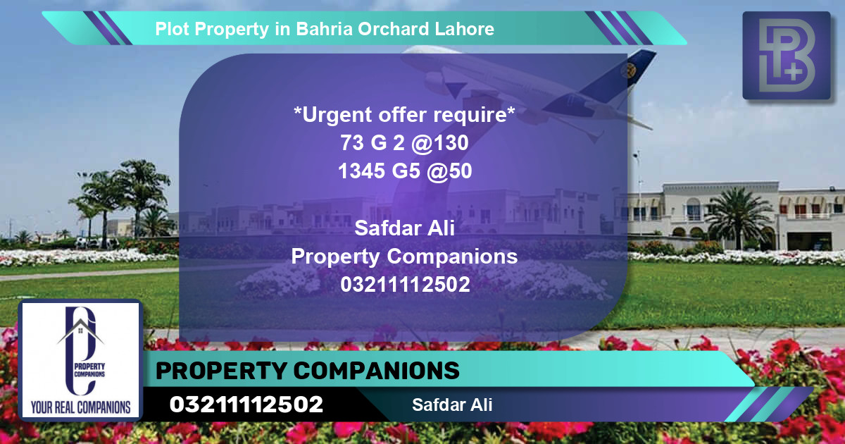 Residential Plot for Sale in Bahria Orchard, Lahore - (BP-70762)