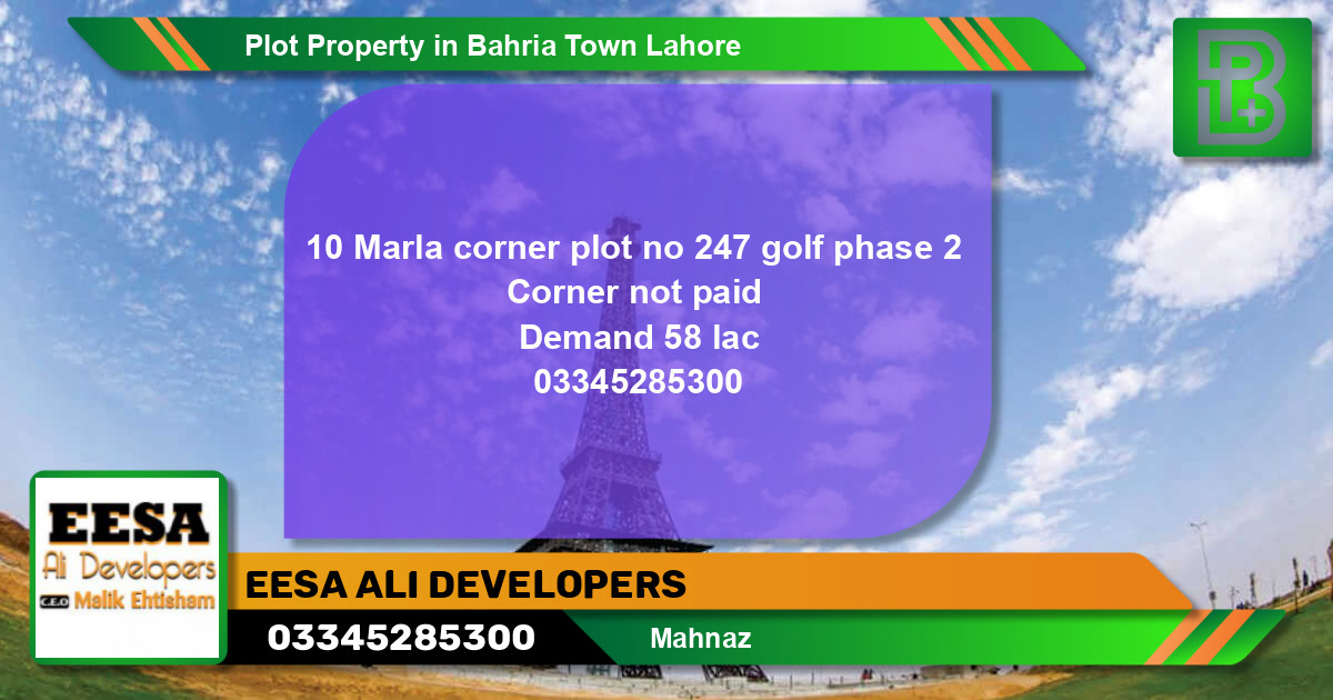 Residential Plot for Sale in Bahria Town, Lahore - (BP-70765)