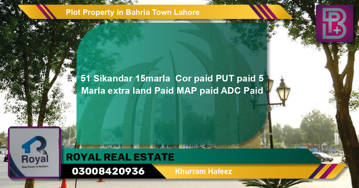 Residential Plot for Sale in Bahria Town, Lahore - (BP-70782)