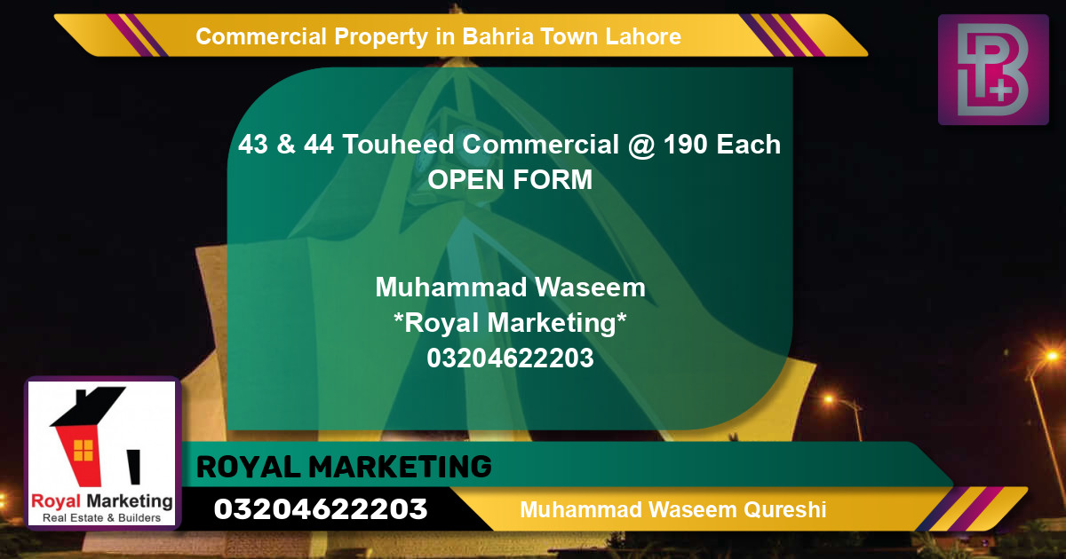 Commercial Property for Sale in Bahria Town, Lahore - (BP-70811)