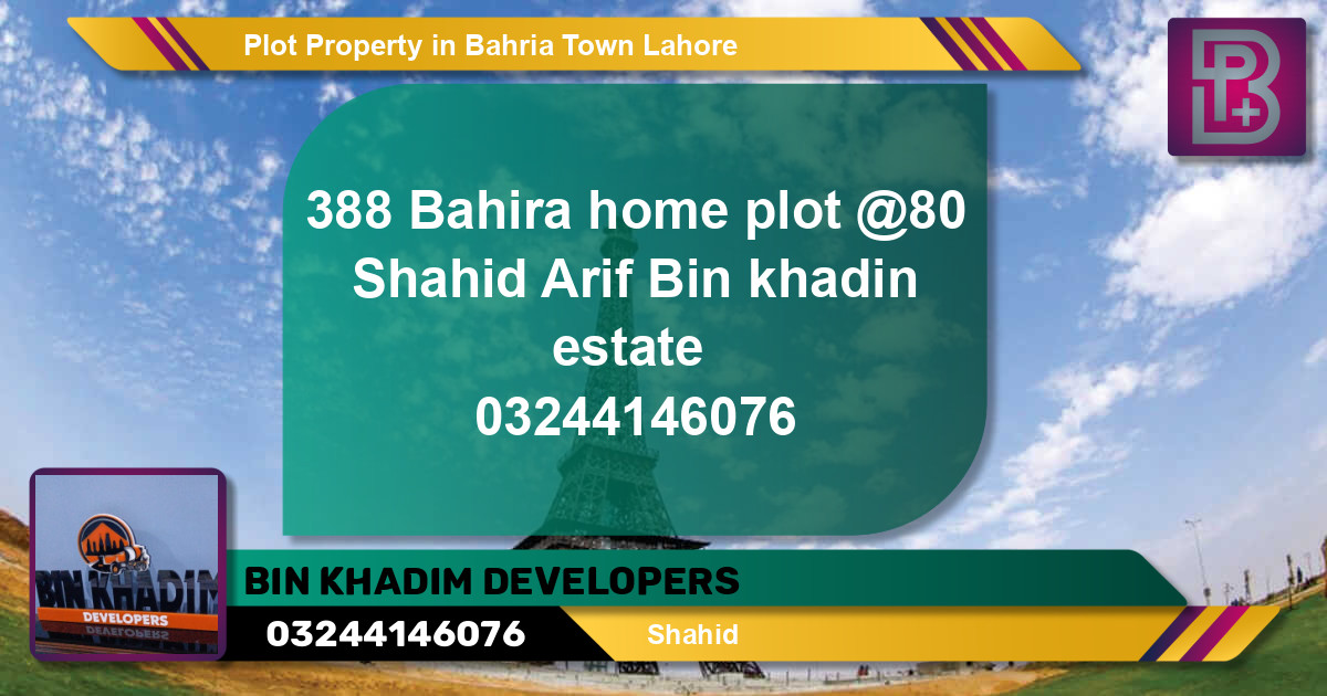 Residential Plot for Sale in Bahria Town, Lahore - (BP-70845)