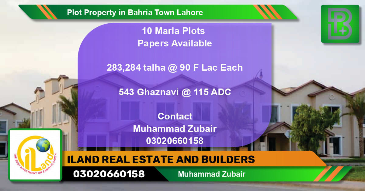 Residential Plot for Sale in Bahria Town, Lahore - (BP-70851)