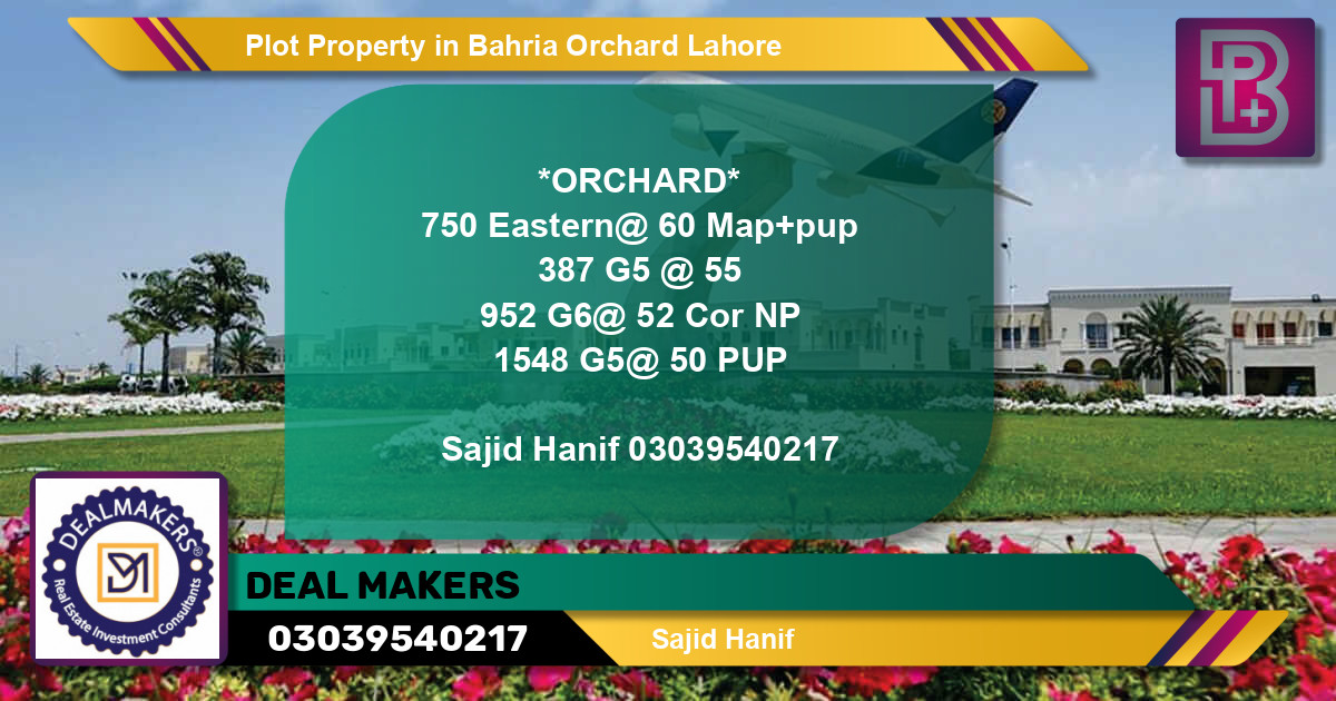 Residential Plot for Sale in Bahria Orchard, Lahore - (BP-70876)