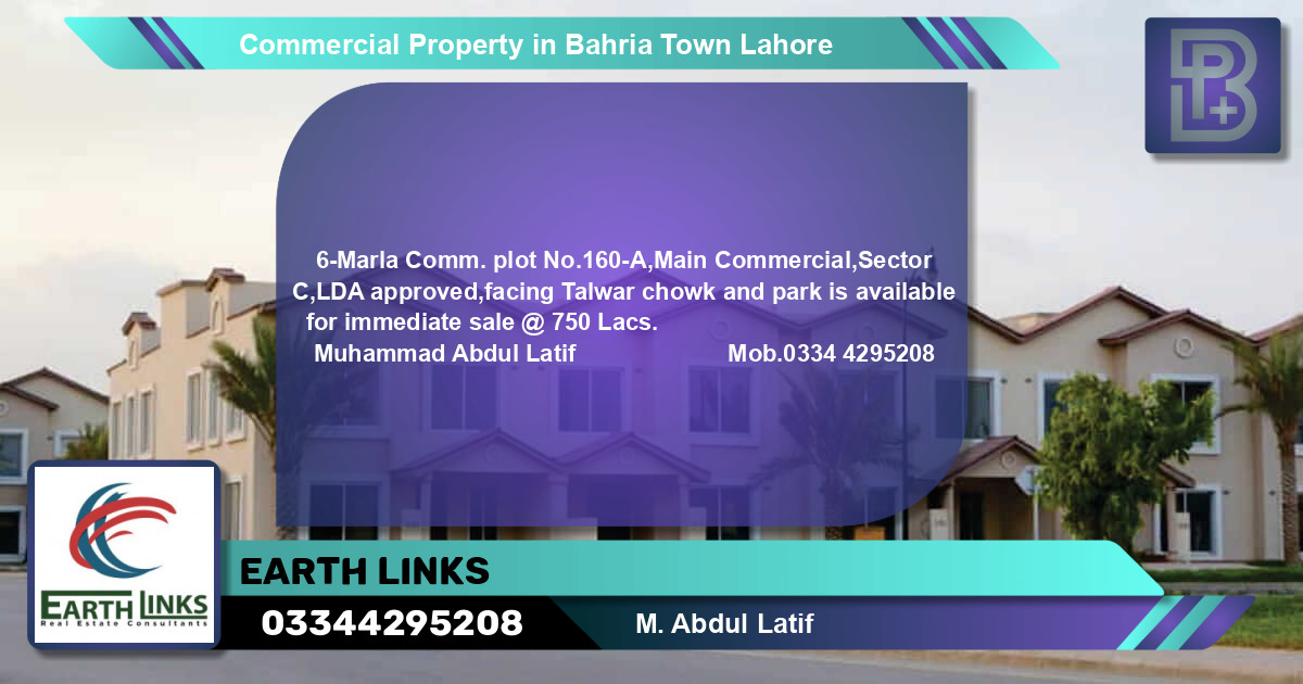 Commercial Property for Sale in Bahria Town, Lahore - (BP-70882)
