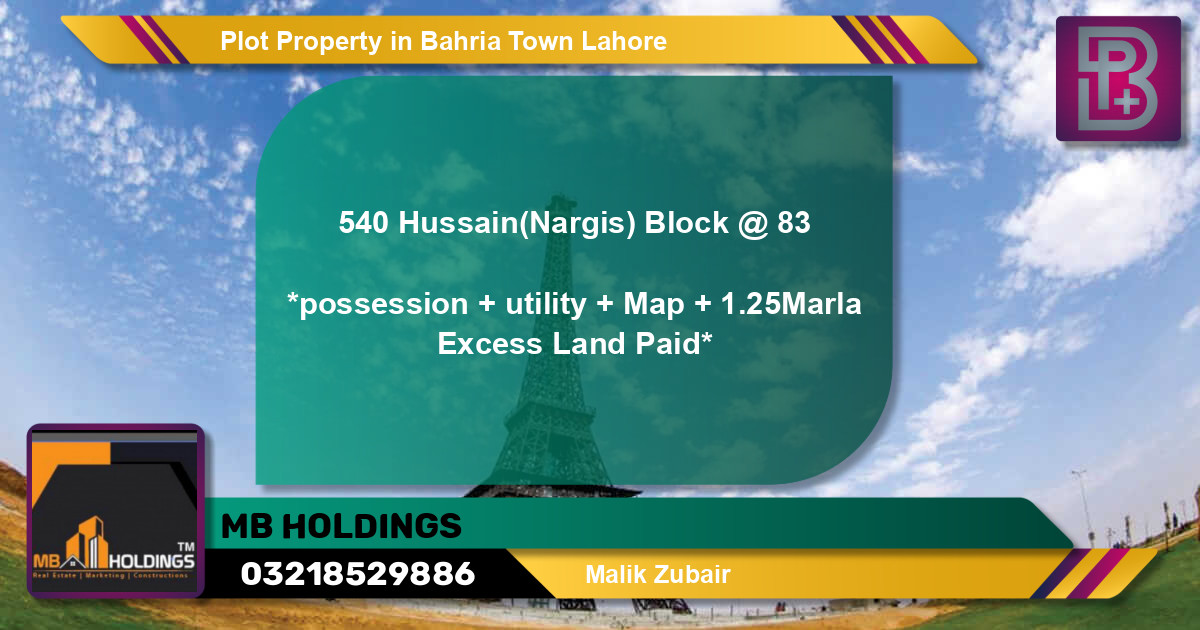 Residential Plot for Sale in Bahria Town, Lahore - (BP-70885)