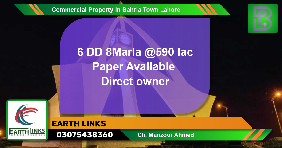 Commercial Property for Sale in Bahria Town, Lahore - (BP-70896)