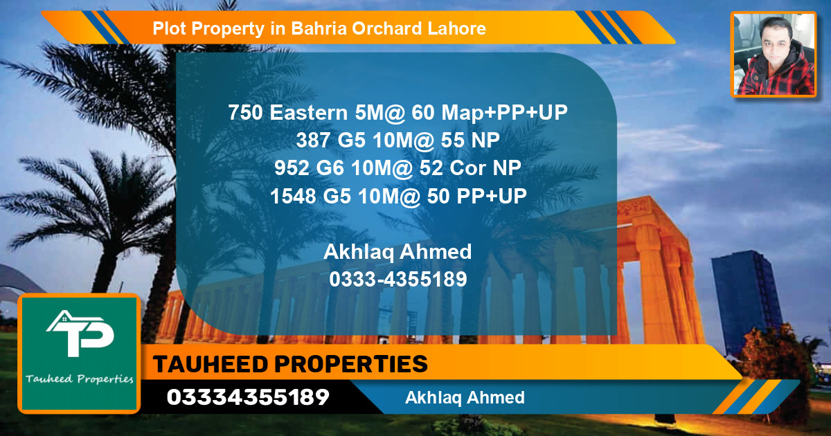 Residential Plot for Sale in Bahria Orchard, Lahore - (BP-70907)