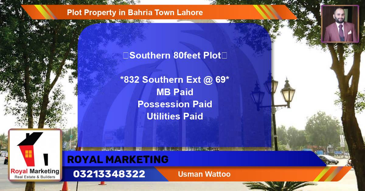 Residential Plot for Sale in Bahria Town, Lahore - (BP-70919)