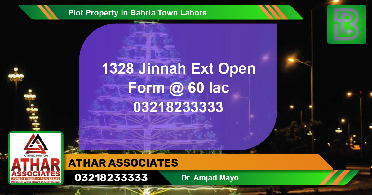 Residential Plot for Sale in Bahria Town, Lahore - (BP-70933)