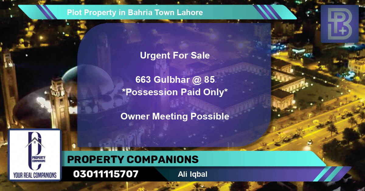 Residential Plot for Sale in Bahria Town, Lahore - (BP-70940)