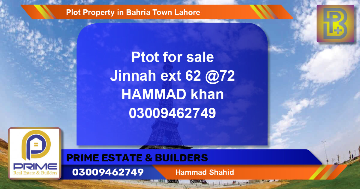 Residential Plot for Sale in Bahria Town, Lahore - (BP-70944)
