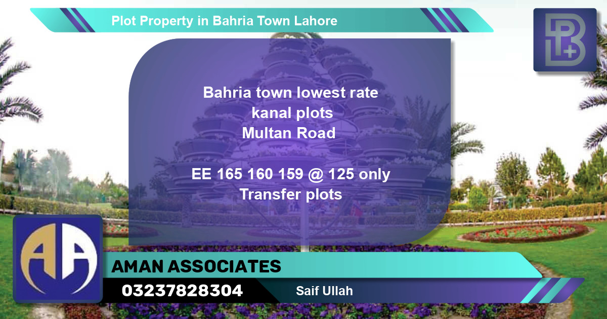 Residential Plot for Sale in Bahria Town, Lahore - (BP-70954)