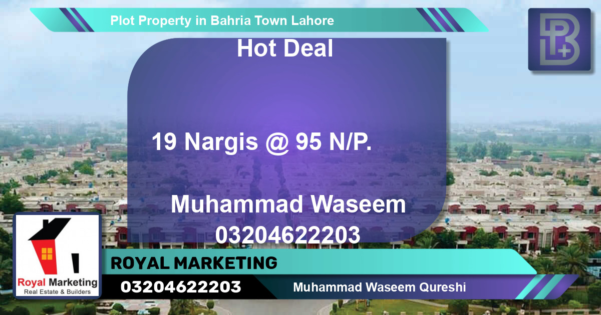 Residential Plot for Sale in Bahria Town, Lahore - (BP-70971)