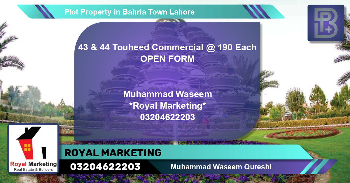Commercial Plot for Sale in Bahria Town, Lahore - (BP-70981)