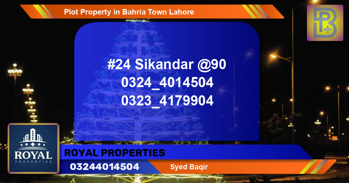 Residential Plot for Sale in Bahria Town, Lahore - (BP-70984)