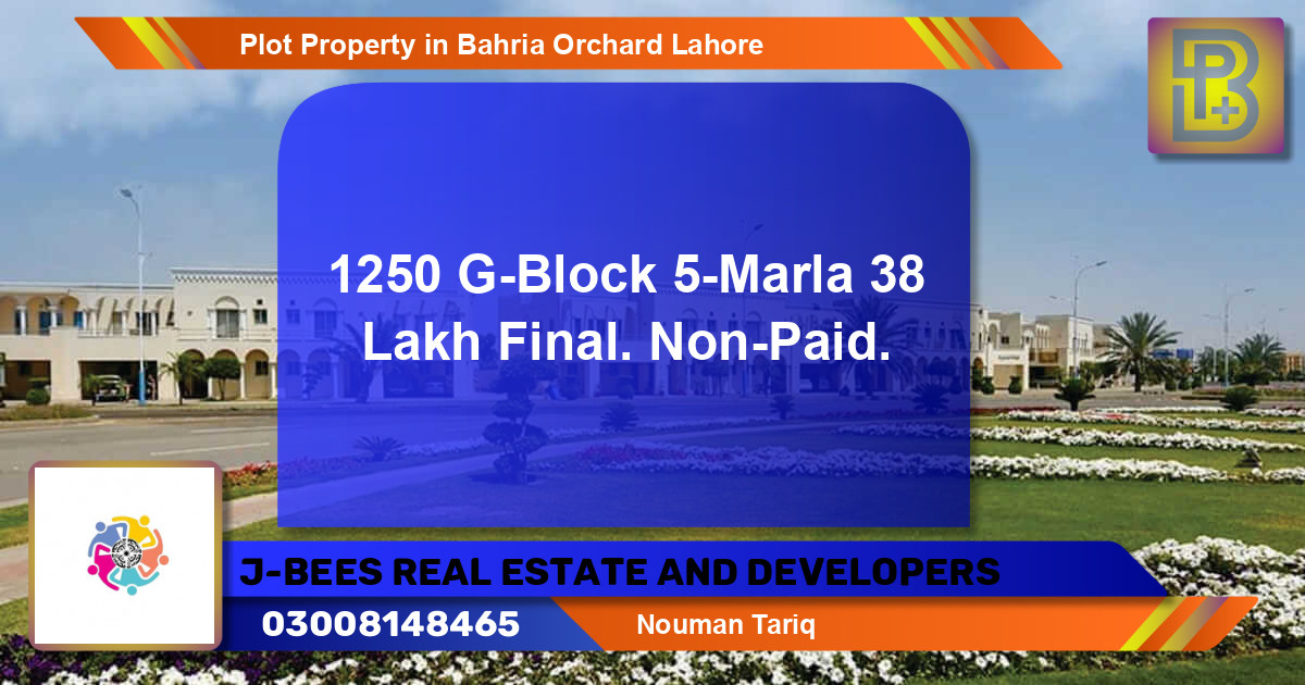 Residential Plot for Sale in Bahria Orchard, Lahore - (BP-70996)