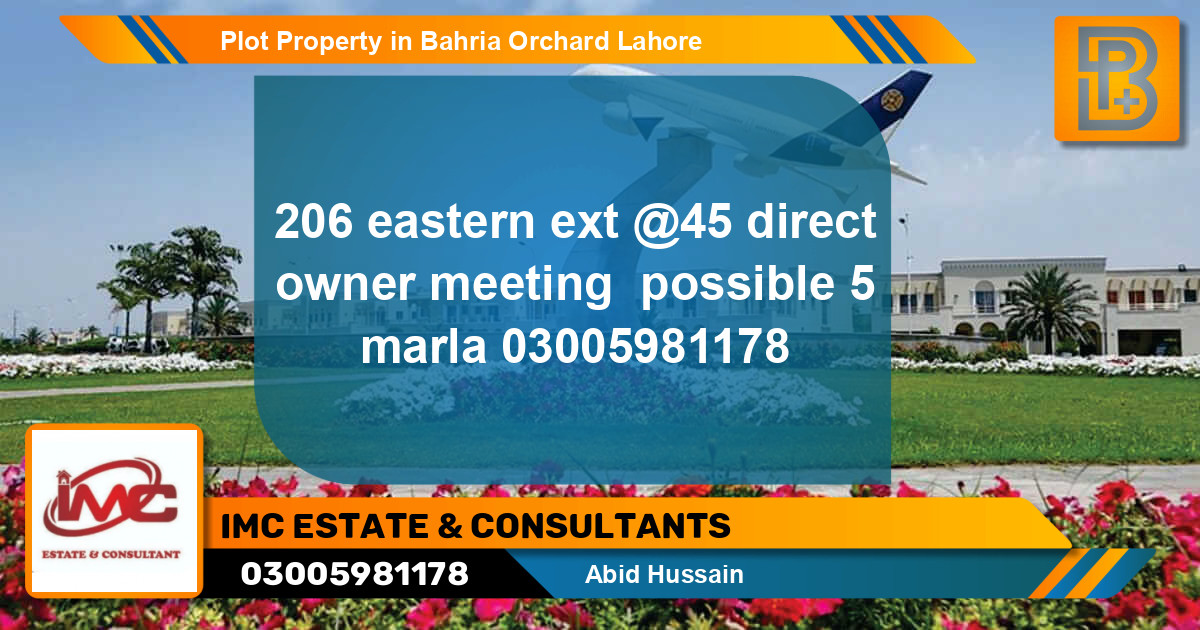 Residential Plot for Sale in Bahria Orchard, Lahore - (BP-71007)