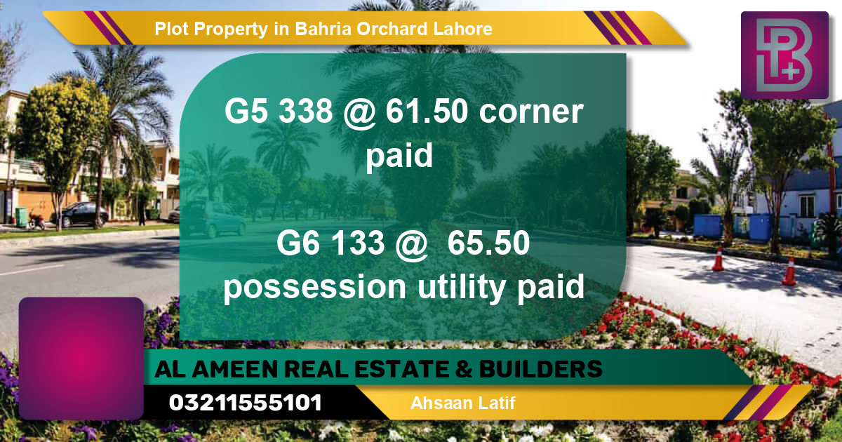 Residential Plot for Sale in Bahria Orchard, Lahore - (BP-71012)