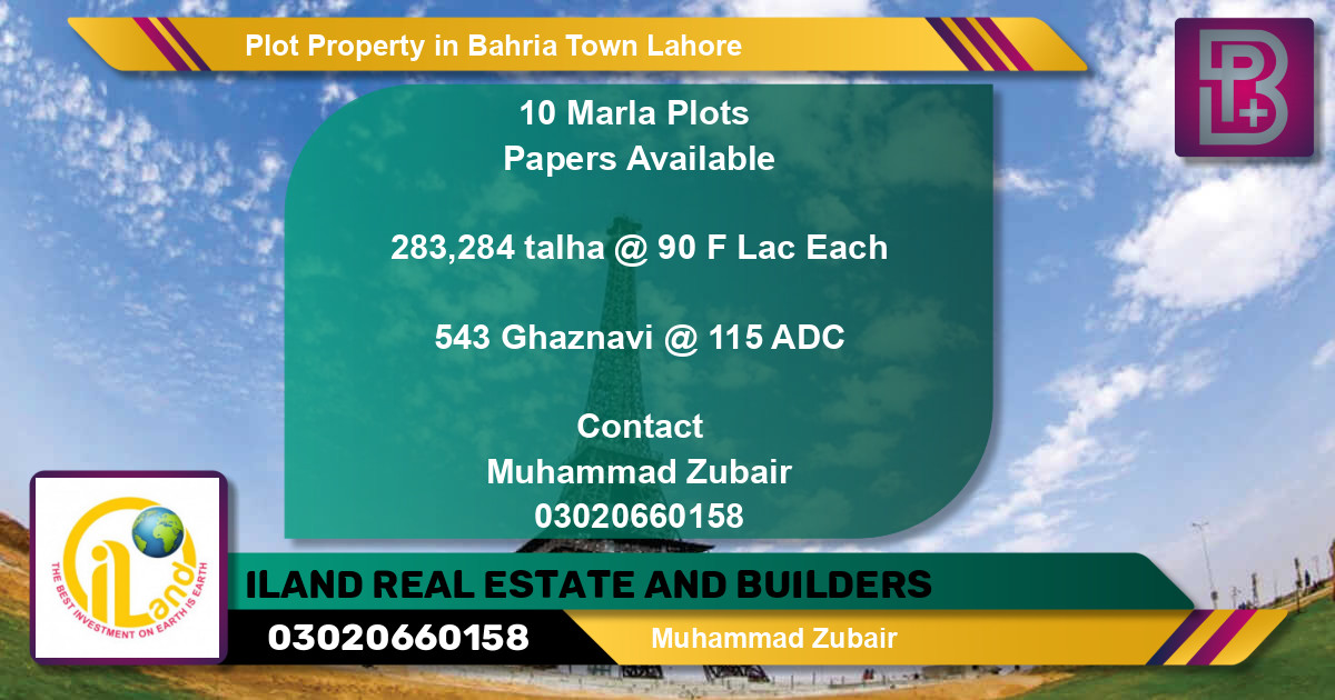 Residential Plot for Sale in Bahria Town, Lahore - (BP-71045)