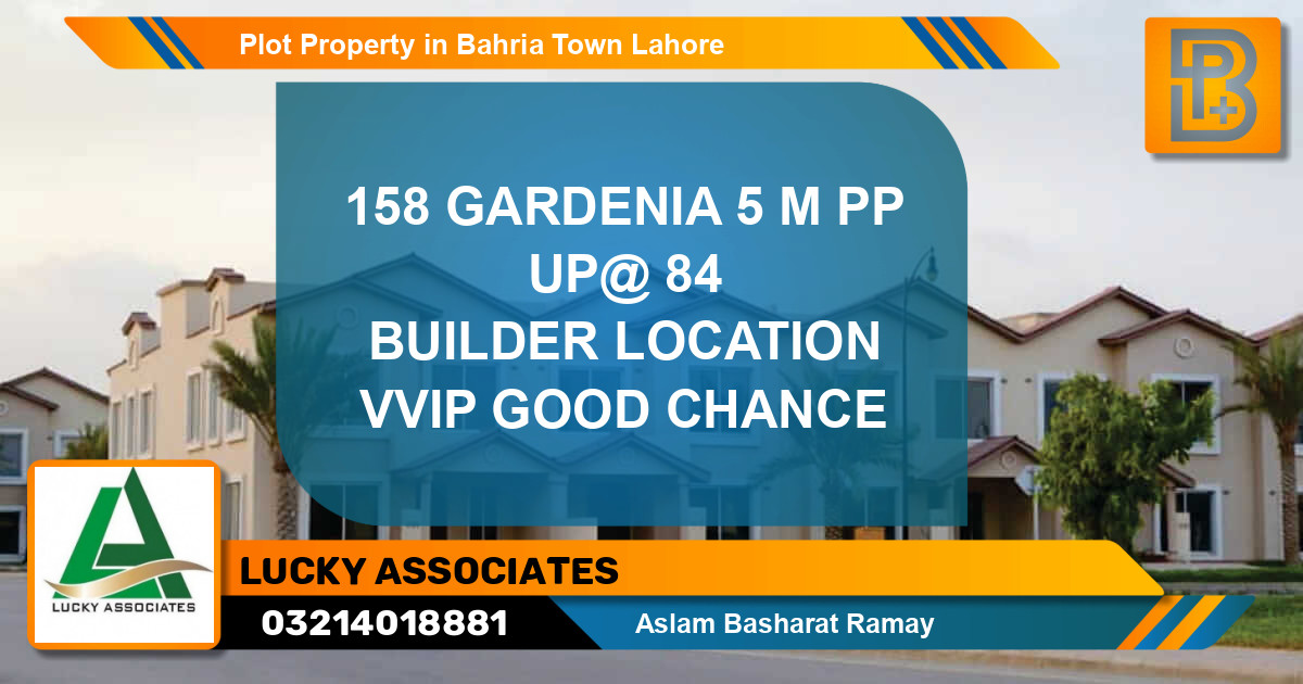 Residential Plot for Sale in Bahria Town, Lahore - (BP-71057)