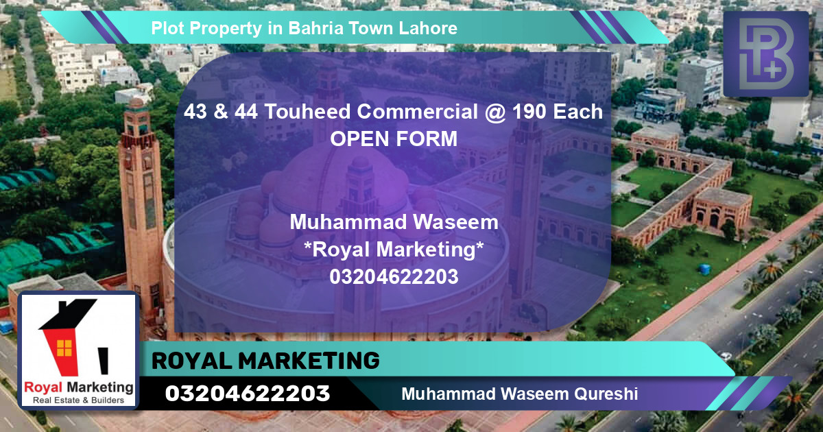 Commercial Plot for Sale in Bahria Town, Lahore - (BP-71066)