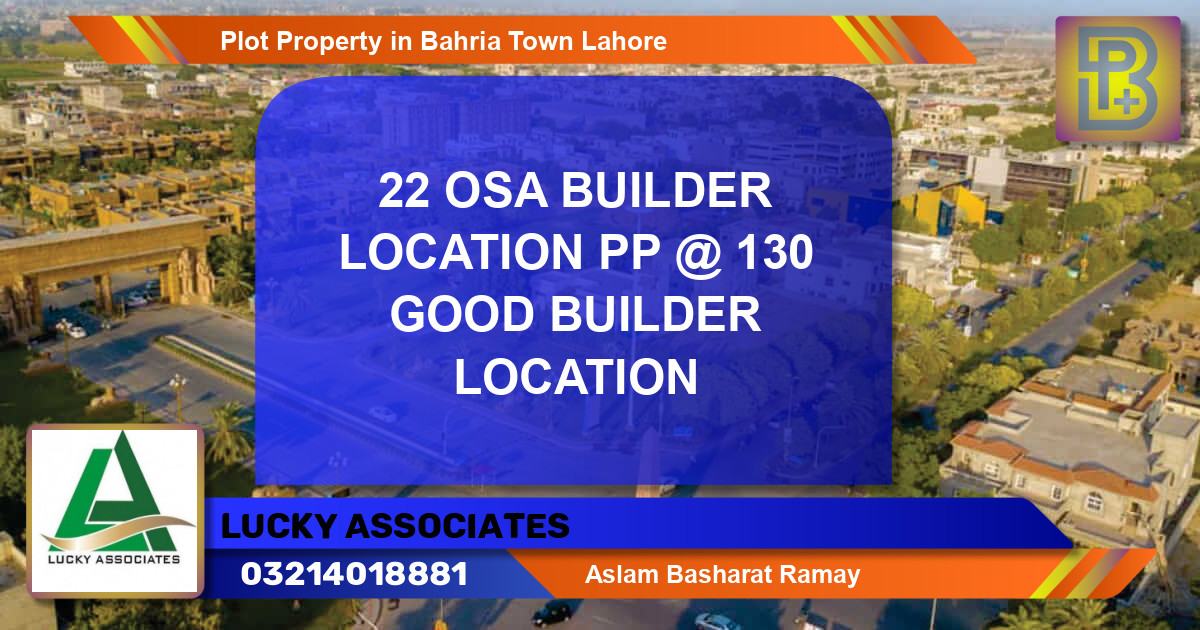 Residential Plot for Sale in Bahria Town, Lahore - (BP-71067)