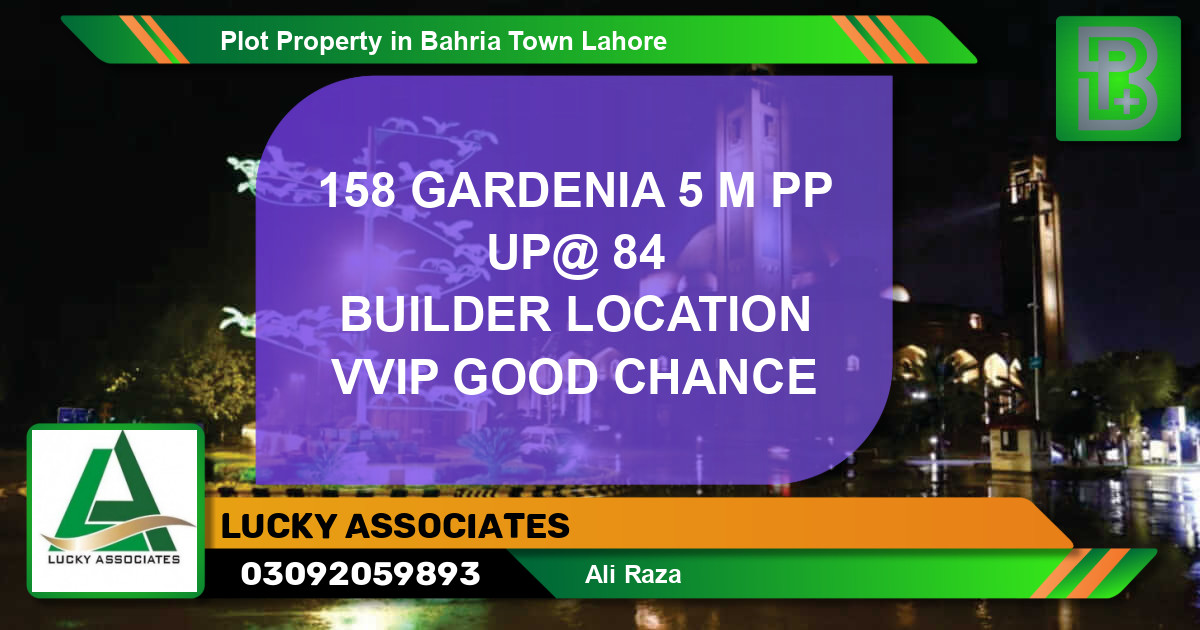 Residential Plot for Sale in Bahria Town, Lahore - (BP-71069)