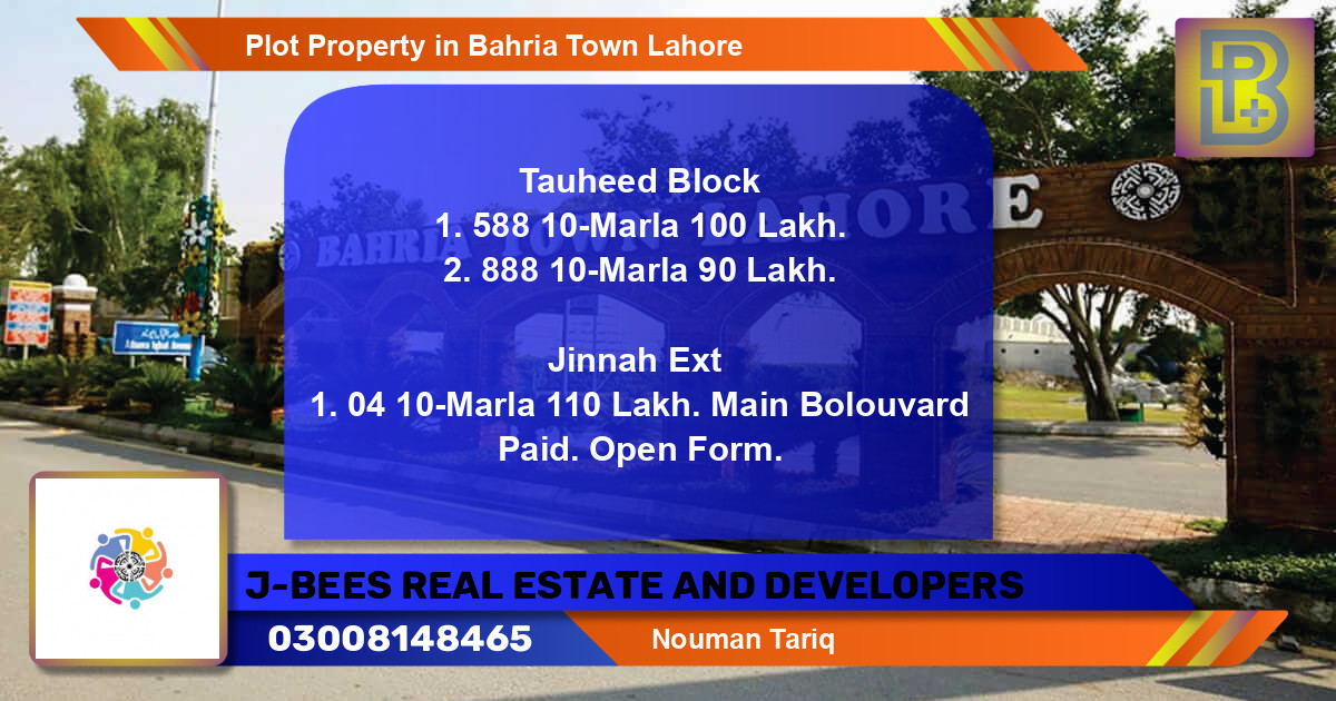 Residential Plot for Sale in Bahria Town, Lahore - (BP-71076)
