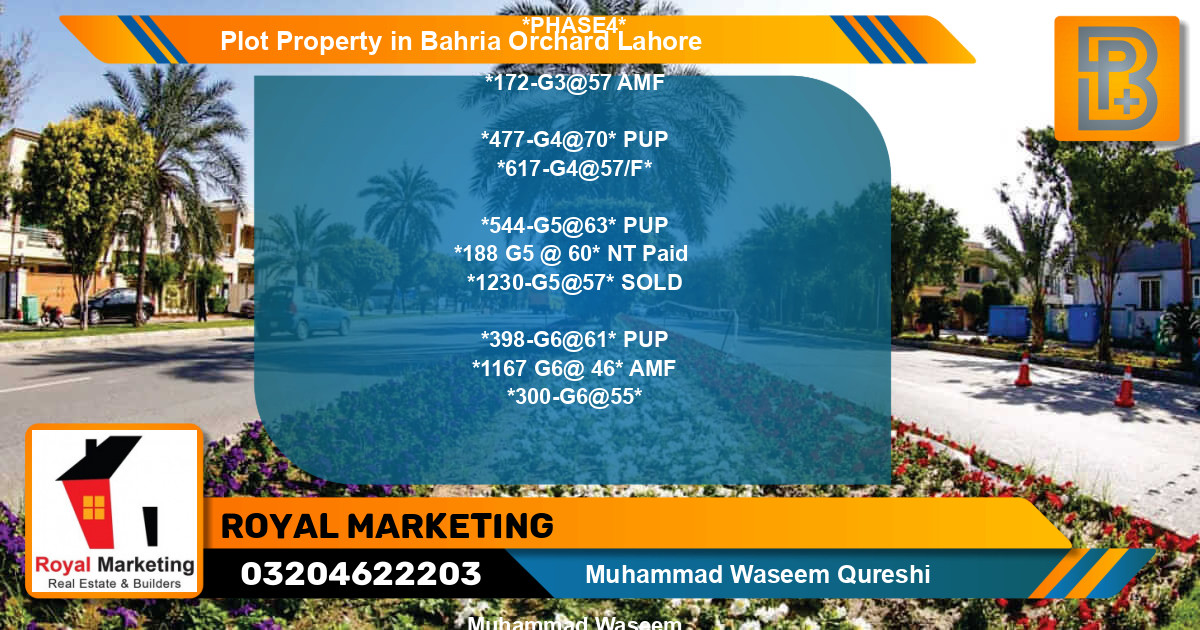 Residential Plot for Sale in Bahria Orchard, Lahore - (BP-71085)