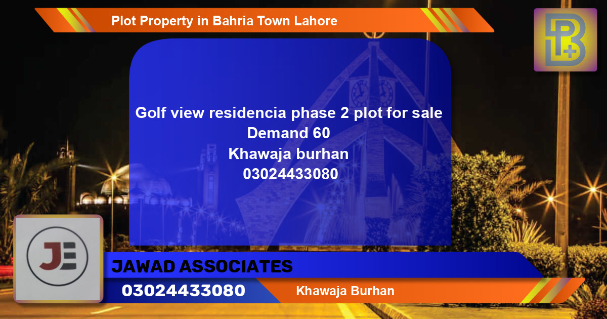 Residential Plot for Sale in Bahria Town, Lahore - (BP-71097)
