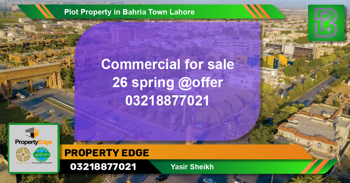 Commercial Plot for Sale in Bahria Town, Lahore - (BP-71115)
