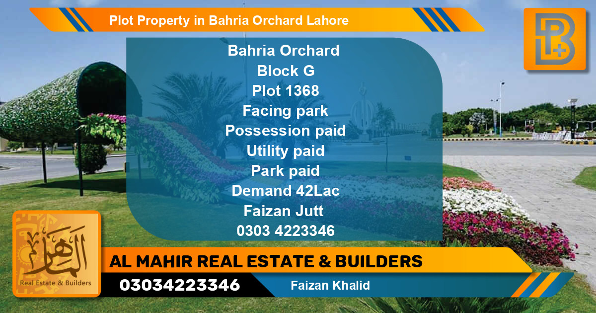 Residential Plot for Sale in Bahria Orchard, Lahore - (BP-71155)