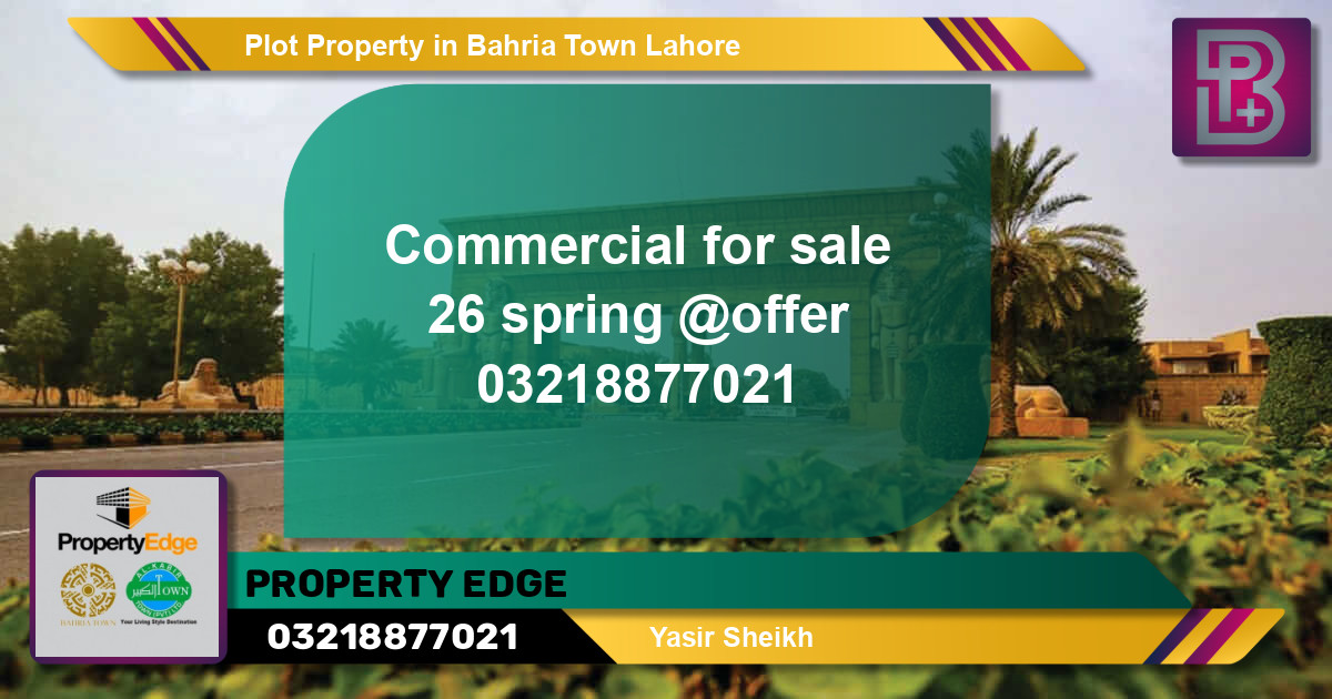Commercial Plot for Sale in Bahria Town, Lahore - (BP-71165)