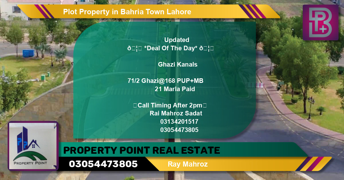 Residential Plot for Sale in Bahria Town, Lahore - (BP-71187)