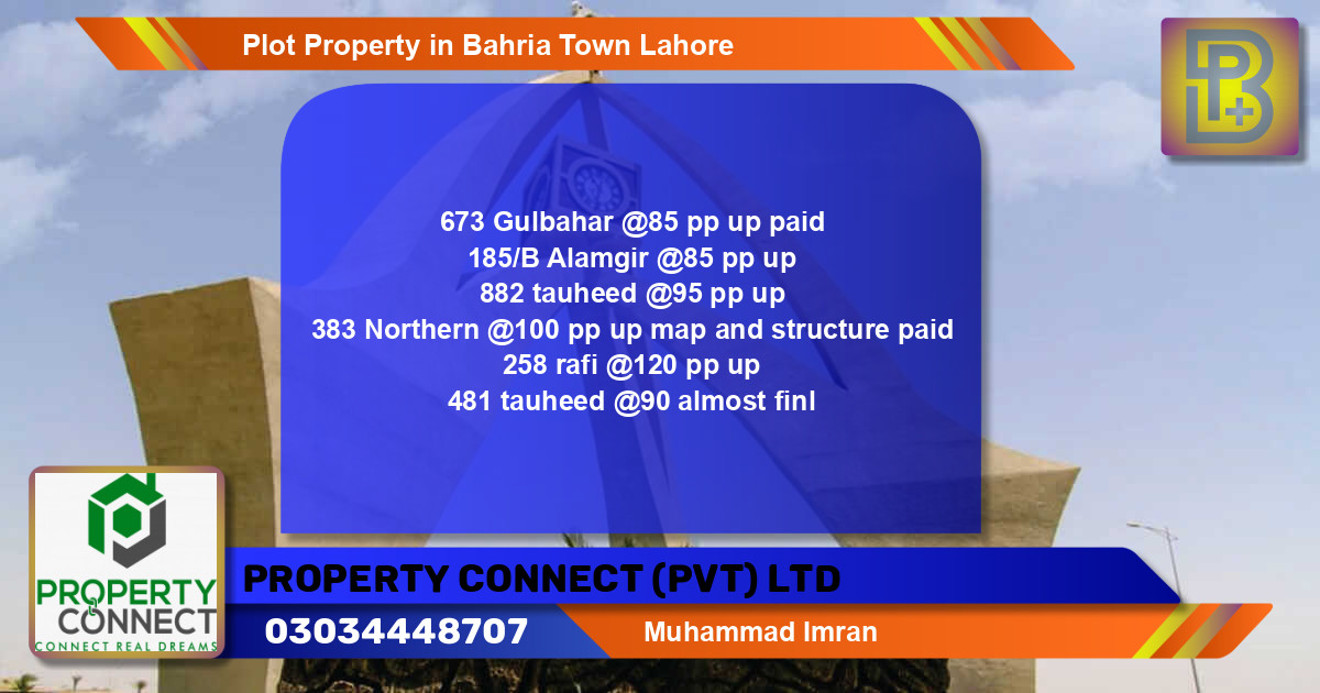 Residential Plot for Sale in Bahria Town, Lahore - (BP-71192)