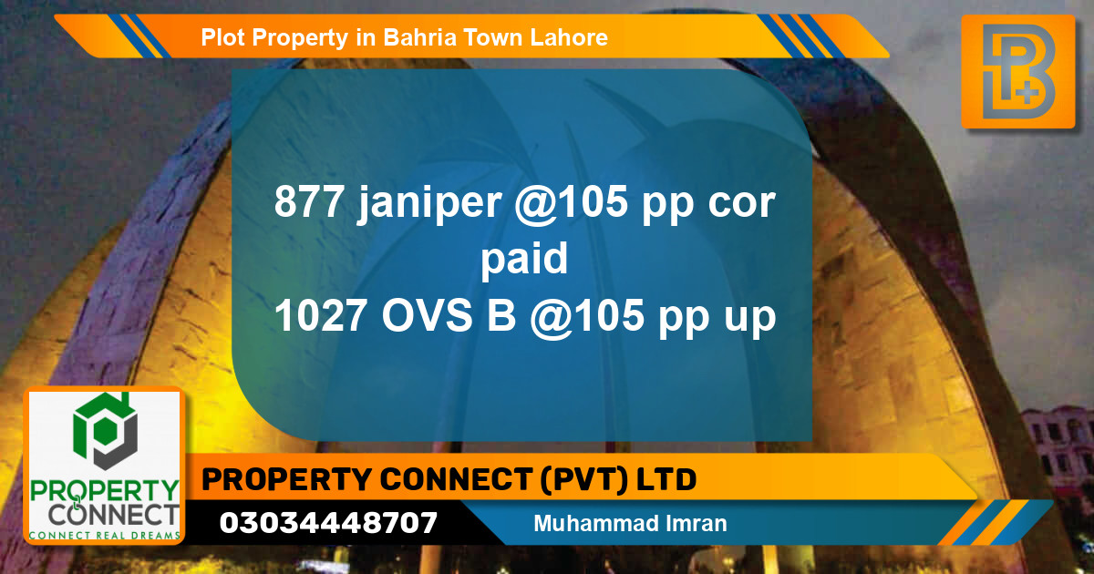 Residential Plot for Sale in Bahria Town, Lahore - (BP-71193)