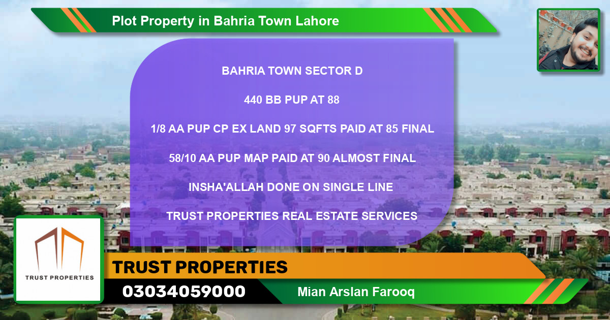 Residential Plot for Sale in Bahria Town, Lahore - (BP-71197)