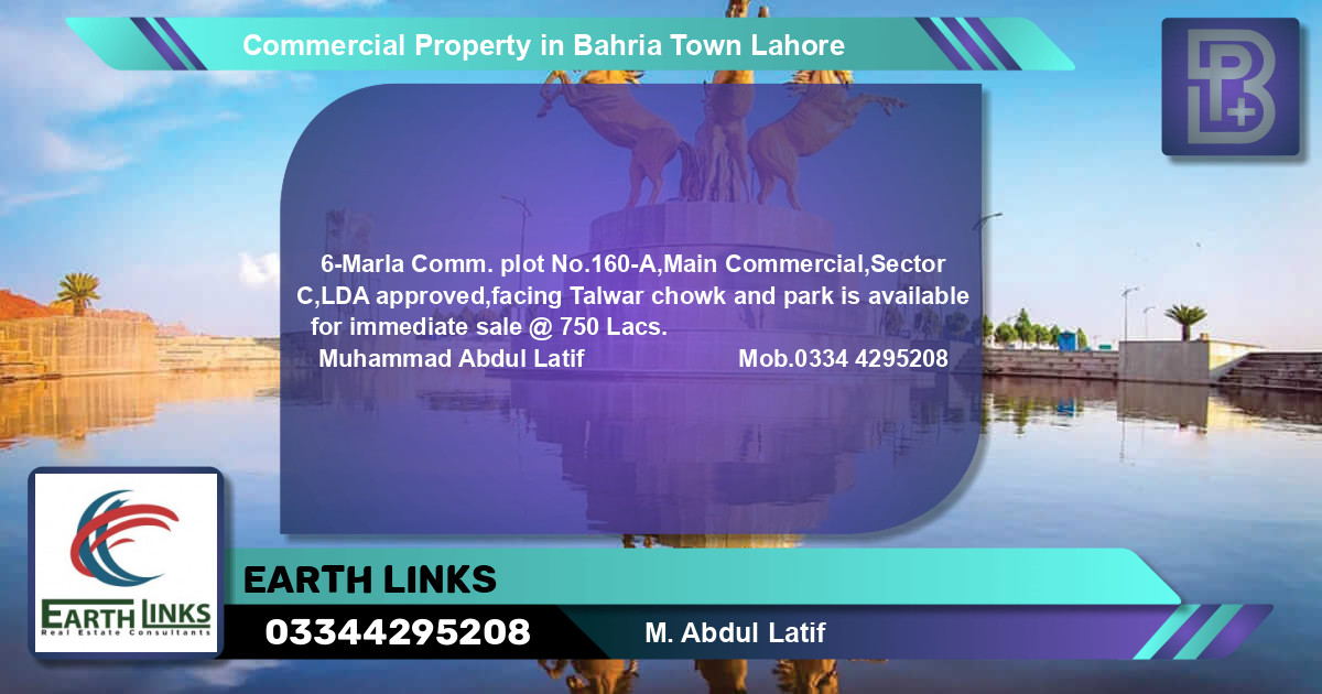 Commercial Property for Sale in Bahria Town, Lahore - (BP-71201)